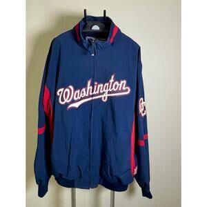 Washington Nationals Majestic Therma Base MLB Authentic Navy Jacket Size 2XL XXL